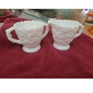 Westmorland Leaf Pattern Milk Glass